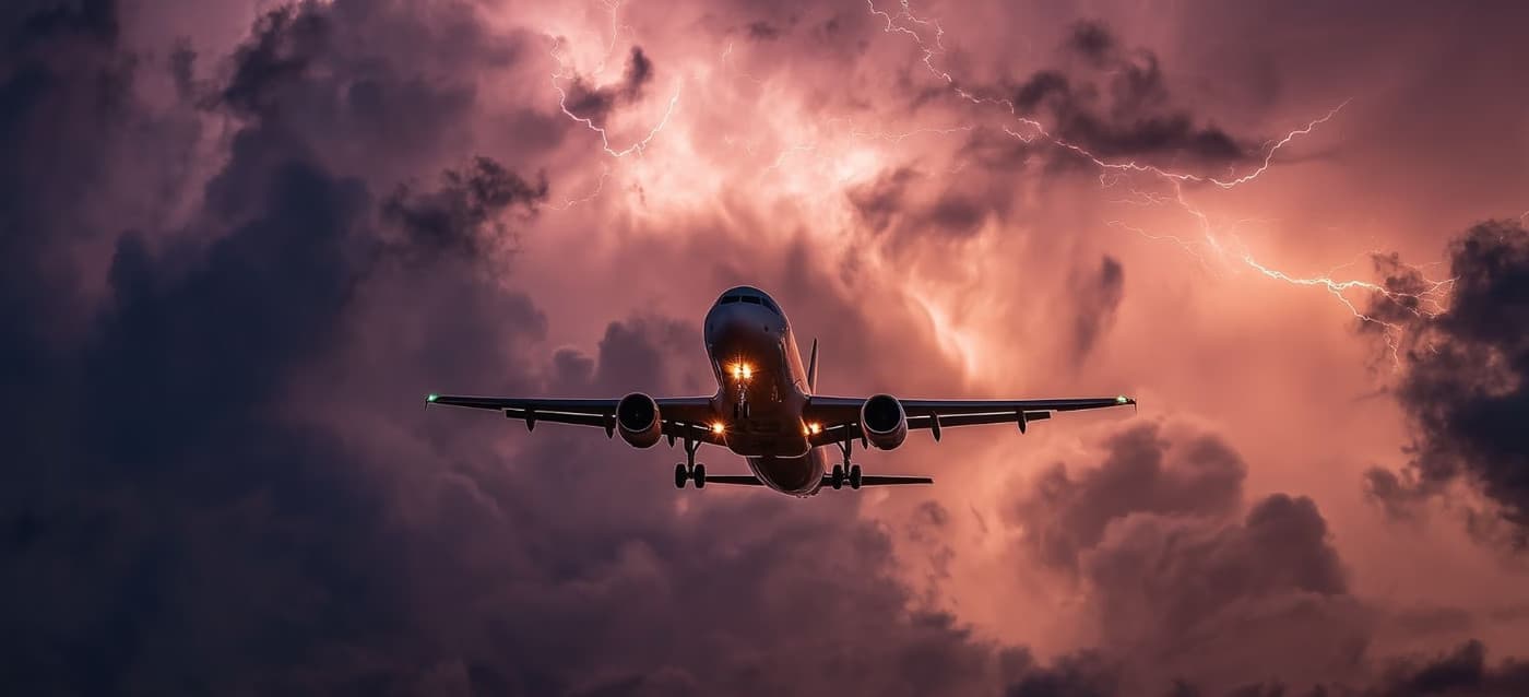 Is vliegen tijdens onweer gevaarlijk?