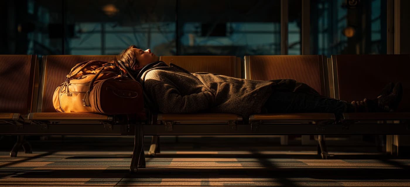 Slapen op het vliegveld: zo doet u dat veilig en comfortabel